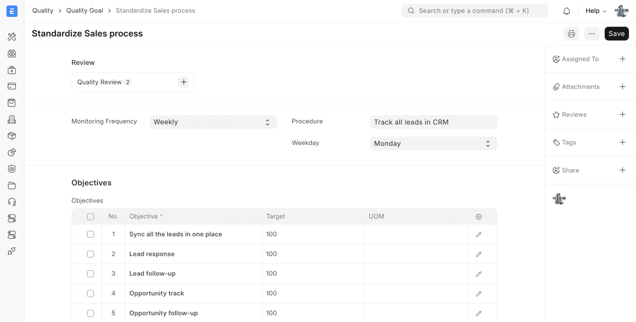 ERPNext v16 - Control de calidad y trazabilidad en fabricación